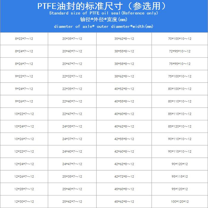 PTFE油封B型