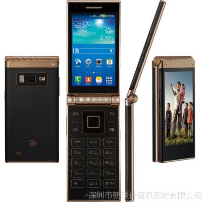 国产w2014 至尊版智能机3.7寸双屏双模双卡双待四核商务智能手机